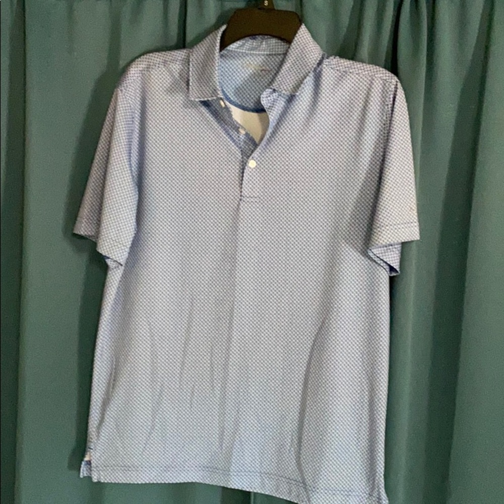 Small men’s polo blue with pattern